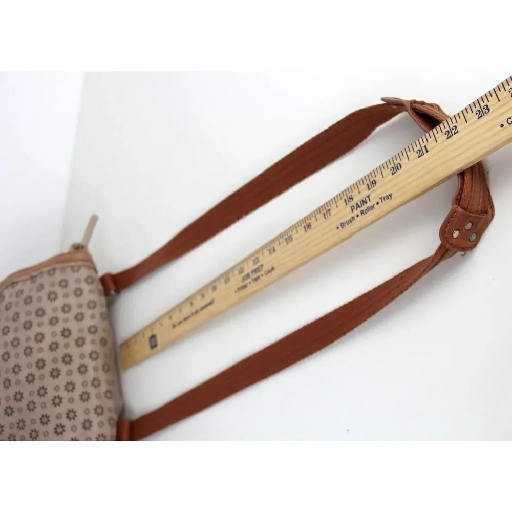 THE SAK BEIGE BROWN GENUINE LEATHER CONVERTIBLE BACKPACK SHOULDER BAG X-BODY